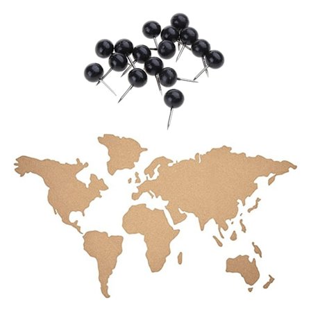 Maailmankartta Korkkitaulu 16 Neulalla Kotitoimiston Seinäkoristeet 40x18 tuumaa Maailmankartta Seinätaide Luokkahuoneeseen Lapsille Matkailuun