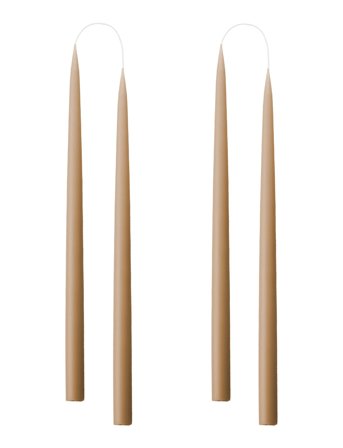 Hand Dipped Candles, 4 Pack Brown Kunstindustrien