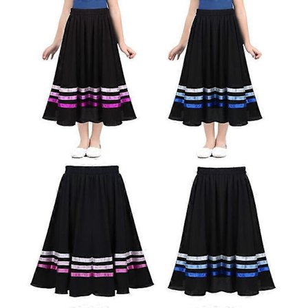 Piger Fuld Cirkel Ballet Karakter Nederdel Bånd Dekor Nederdele Scene Danse Tøj