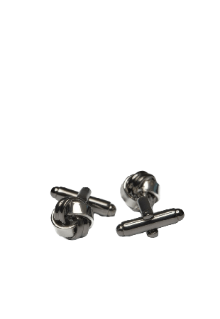 John Henric Cufflinks Knot Kostymtillbehör Herr Silver ONESIZE