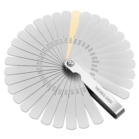 Feeler Gauge Messing 32 Blade mm Tommer Rustfrit Stål Nøjagtig Foldbar Bredt Anvendt Blade Gauge til Træbearbejdning