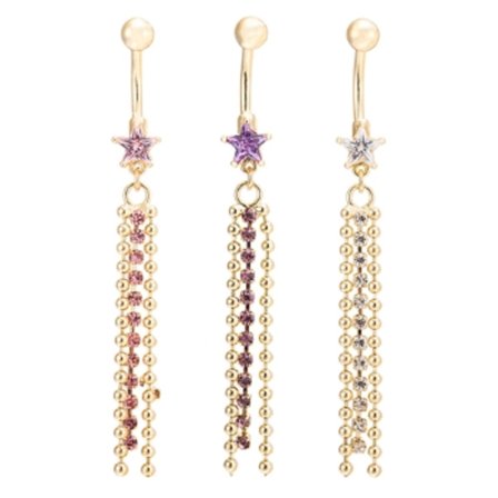 Guldpläterade Navelpiercing Piercing smycken