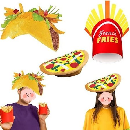 Pizza Hat Taco Kostumehat Pommes Frites Mad Hat
