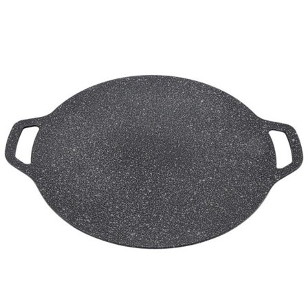 Tarttumaton pyöreä BBQ-paistolevy liedelle, nopea lämmönjohtavuus, tukeva grillauspannu suurilla kahvoilla, uudelleenkäytettävä tarttumaton 