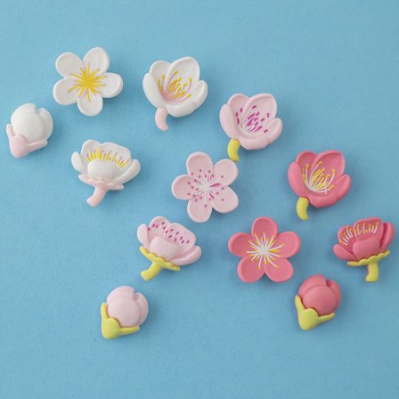 12 stk. køleskabsmagneter, stereoskopiske røde svampe, 3D sød køleskab