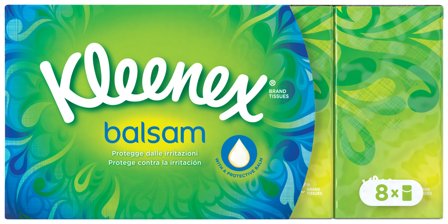 Kleenex balsam lommetørklær 8 stk med 9 ark