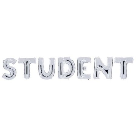 Student Folieballon Sølv 40cm