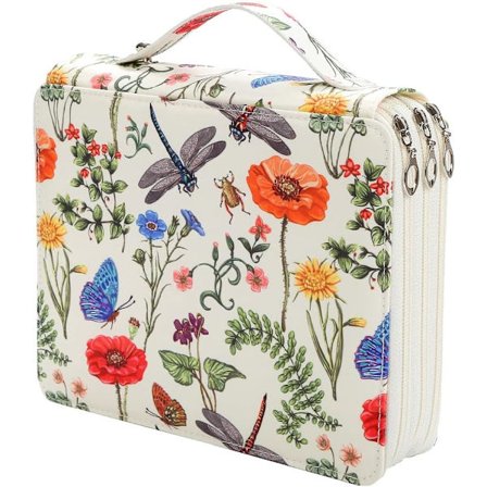 Bærbar farvet 120 rum Penalhus Organizer med trykmønster til akvarelblyanter, Penalhus Organizer til kunstner