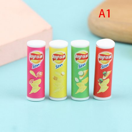 4st/ set 1:12 Dollhouse miniture Simulation Potatischips flaska