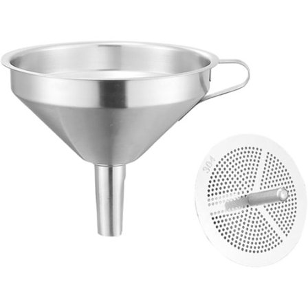 ING Rostfri Tratt - Kökstratt - 11cm Mini Tratt med Filter