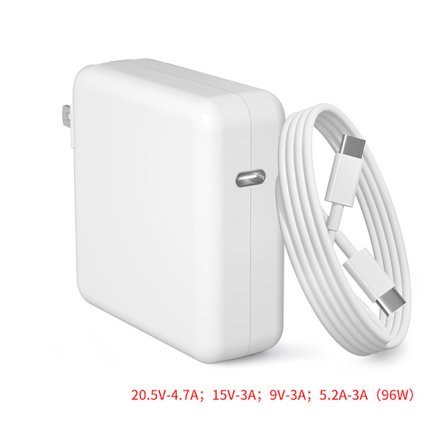 Laddare - 96W USB-C Laddare Snabbladdare Kompatibel med USB-C Port MacBook Pro/Air, iPad Pro, Samsung Galaxy och Alla USB-C Enheter (Europeisk 