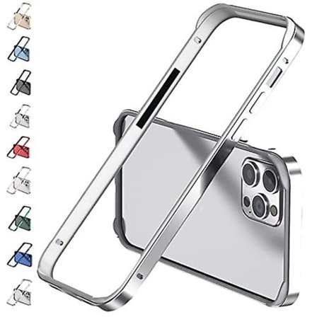 Aluminiumram Metall stötfångare Case Kompatibel Iphone 15 Pro Max/15 Pro/15 Plus med upphöjd kantskydd
