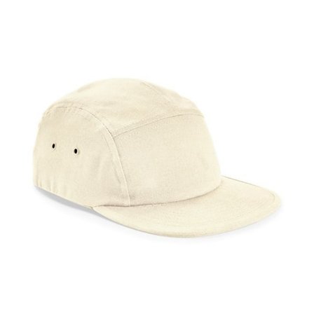 Beechfield 5 Panel Canvas Cap One Size Natural