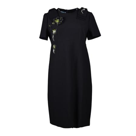Prada, Dress cady fiore Zwart, Dames, Maat:M
