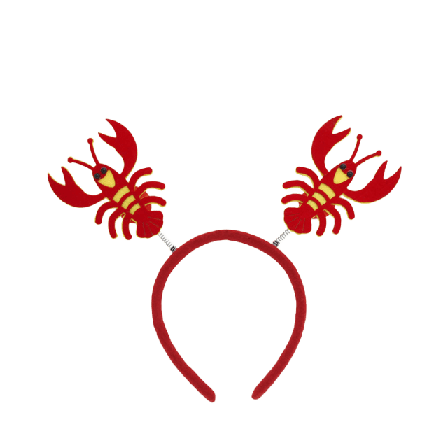 Hedlunds Diadem med kräftor Partytillbehör Orange 21 CM
