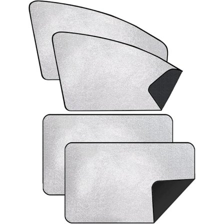 Solskjerm til bil med UV- og personvernbeskyttelse, sølv