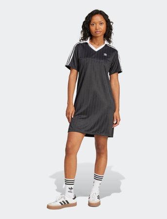 adidas Originals V-Neck Ss Dress - Black - XS