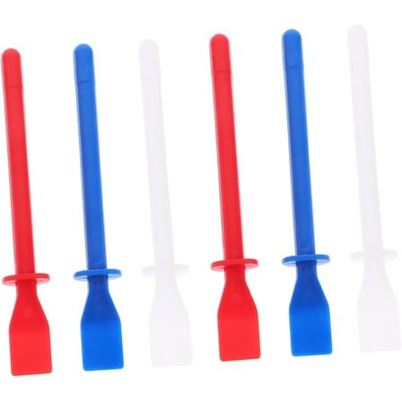 11,5 cm 6 Delar Film Lim Smeta Limspatel Hantverk Lim Spridare Läderpoleringsverktyg Läderlimningsverktyg Limpanna för Hantverk PP Copolym