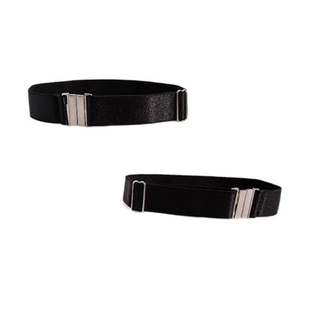 Justerbar elastisk strømpebånd med metallspenne for støvelsokker Lange strømper Sklisikkert lårhøyt strømpebånd for kvinner farge