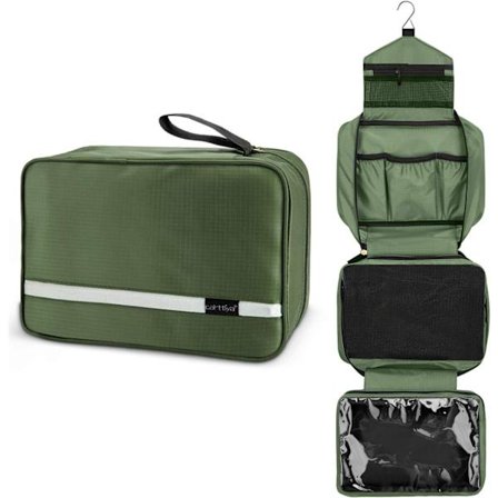 Large Toiletry Bag for Men and Women - Travel Makeup Bag - Green