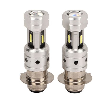 H6 H6M P15D Moottoripyörän LED-polttimo, kaksoisoptinen linssi, 100 W, erittäin kirkas ajovalopolttimo mönkijöille ja UTV:ille, valkoinen valo 6000K