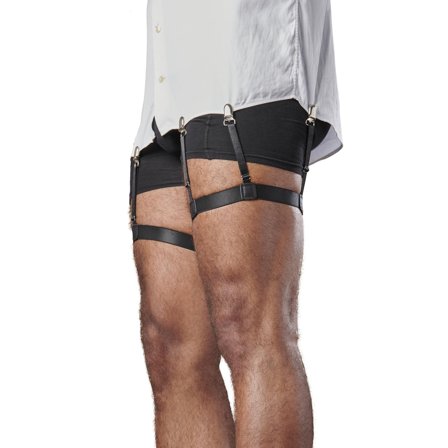 Schwarze Hemdhalter 2er Pack for Men