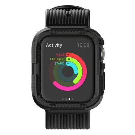 Apple Watch Series 5 44 mm klockarmband i silikon - Svart
