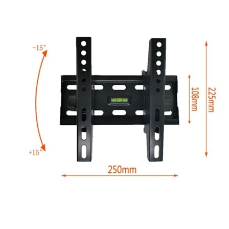 Väggmonterad justerbar upp och ner lutande TV-fäste Lämplig för: 15-43 tum Tjocklek: 1,0