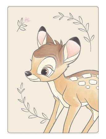 Fleece - Bambi 1011 - 100X140 Cm Home Sleep Time Blankets & Quilts Cream BrandMac