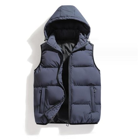 Mænds Udendørs Vestjakke med Hætte Ærmeløs Vest