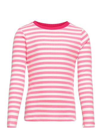 Lpelly Rib Ls Blouse T-shirts Long-sleeved T-shirts Multi/mønstret Little Pieces
