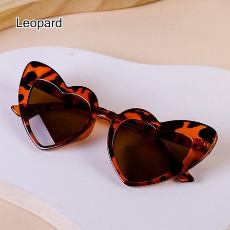 Hjärtformade barnsolglasögon LEOPARD LEOPARD