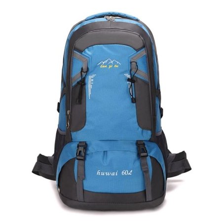 60L matkatavaralaukku retkeilyreppu SININEN