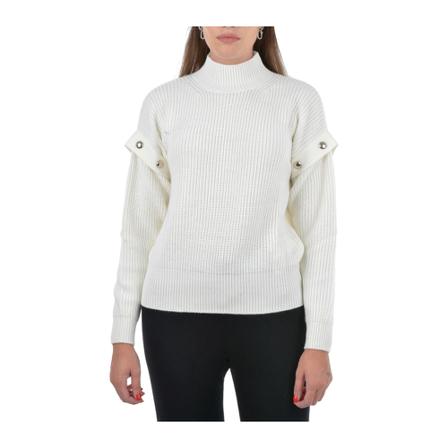 Liu Jo, Knitwear Sweater Wit, Dames, Maat:L,Cotton