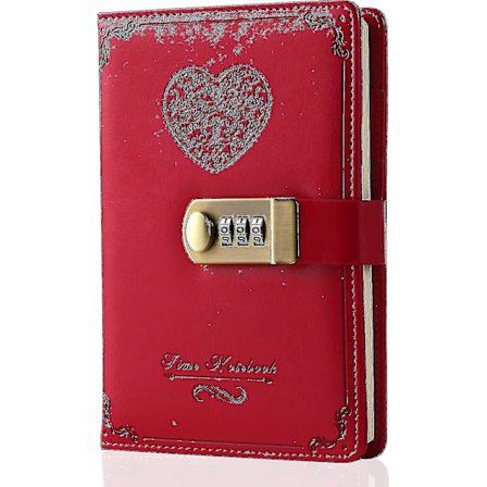 Lukollinen päiväkirja tytöille - Nahkainen salasanalla lukittava päiväkirja Söpöt salaiset päiväkirjat Muistikirja B6 vaaleanpunainen B6 pink-yux