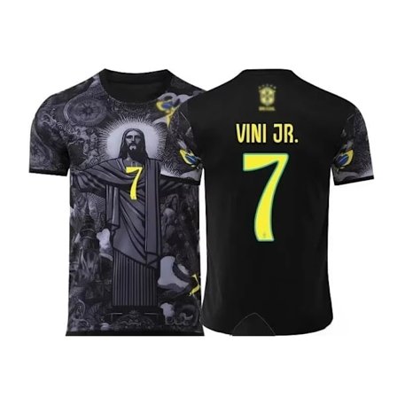 25 Ny Fotbollsträning T-shirt Specialutgåva Brasiliansk Jesus Frälsaren 3D-tryck Snabbtorkande Andningsbara Sport Kortärmade Toppar