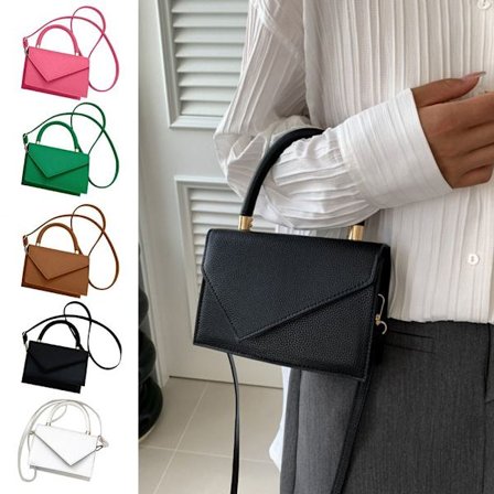 Skulderveske Mote Pu Skinn Firkantet Veske SVART