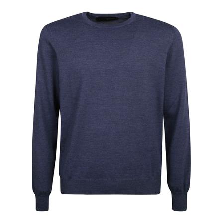 Tagliatore Crew Neck Sweater Blå, Herre