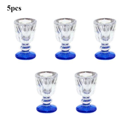 5st 1:12 Dockhuskopp Miniatyrvattenkopp Vinglas