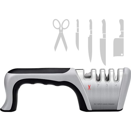 Knivslipare, 4-stegs manuell kniv med antiskärhandskar