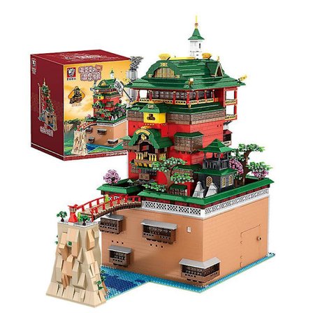 Nye 5883 stk. Hero Tower Model Klodser Iron Tower Man Base Byggeklods Hot Spring House Med LED Lys Børnelegetøj Fødselsdagsgave med Æske