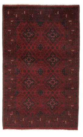 Tapete Oriental Afegão Khal Mohammadi 124X197 Preto/Vermelho Escuro (Lã, Afeganistão)