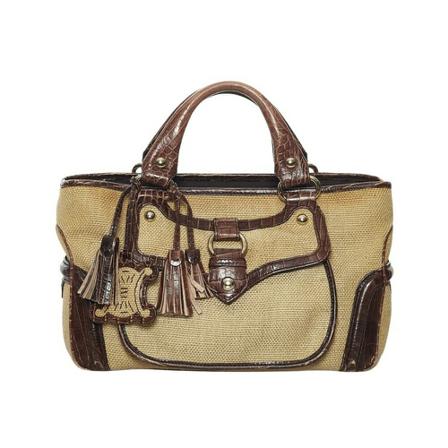 Celine Vintage, Pre-owned Boogie Bag Beige, Dames, Maat:ONE Size