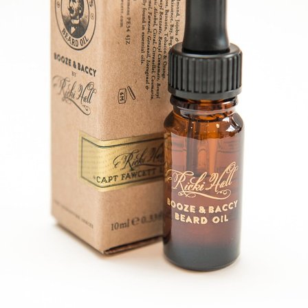 Captain Fawcett Ricki Hall's Booze & Baccy Beard Oil Rejsestørrelse 10 ml, Mænd, Skægpleje, Skægolie