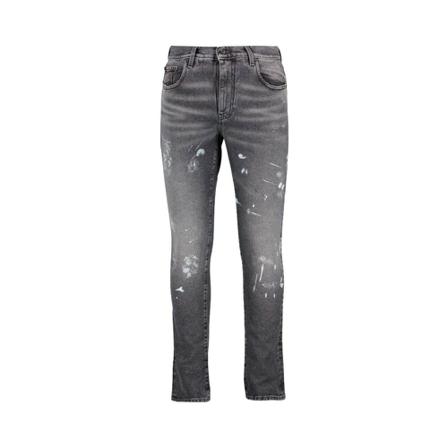 Off White Slim-fit Jeans , Grijs , Heren , Maat: W30