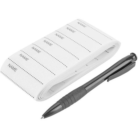 200 st Stryk-på-märken Namnlappar Vita vävda Anpassningsbara Skrivbara Sy-på eller Stryk-på-märken Namnlappar för Förskola och Skola