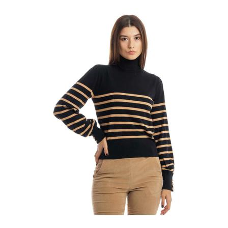 Liu Jo, Turtlenecks Zwart, Dames, Maat:M