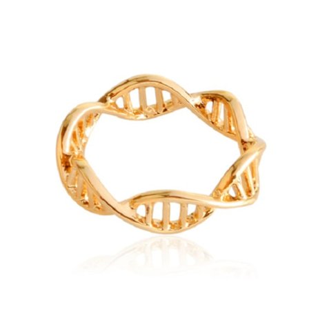 Ring DNA Molekyl Helix Kemi Medicin Guld