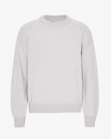 Oversized Merino Wool Crew - Snow Melange