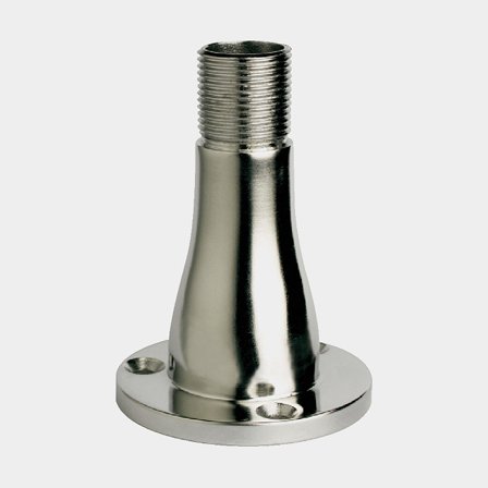 Glomex V9174 Antennhållare för däckmontering i rostfritt stål, silverfärgad marin fäste för stabil montering